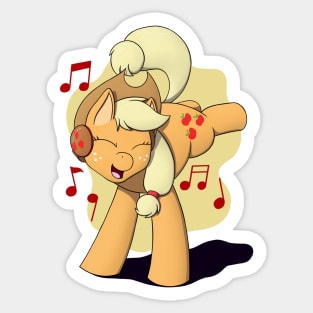 Applejack with Headphones Sticker